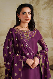 Elegant Hand Embellished Raw Silk Pakistani Designer Dress