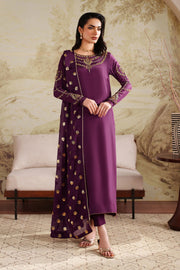 Elegant Hand Embellished Raw Silk Pakistani Designer Dress