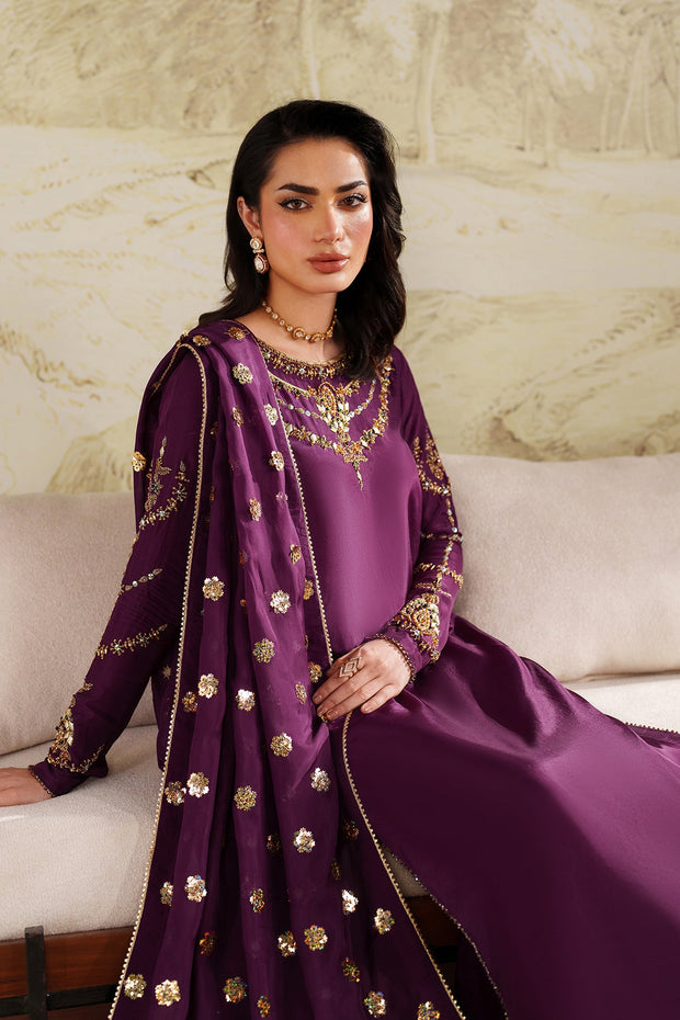 Elegant Hand Embellished Raw Silk Pakistani Designer Dress Small Elegant Hand Embellished Raw Silk Pakistani Designer Dress Small