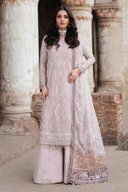 Elegant Pink Sequins Embroidered Chiffon Shirt & Sharara