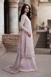 Elegant Pink Sequins Embroidered Chiffon Shirt & Sharara