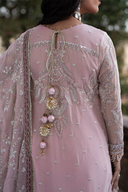 Elegant Pink Sequins Embroidered Chiffon Shirt & Sharara