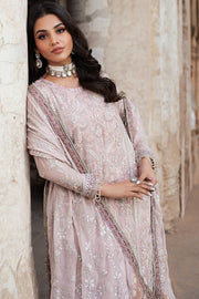 Elegant Pink Sequins Embroidered Chiffon Shirt & Sharara