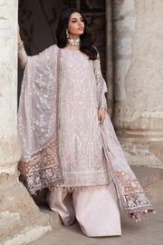 Elegant Pink Sequins Embroidered Chiffon Shirt & Sharara