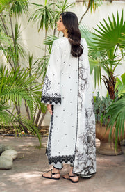 Elegant Textured Lawn Embroidered Shirt with Dupatta