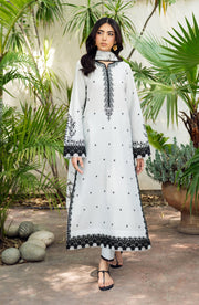 Elegant Textured Lawn Embroidered Shirt with Dupatta