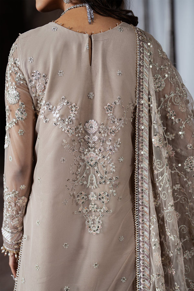 Pink Sequence Embroidered Net Shirt with Silk Sharara