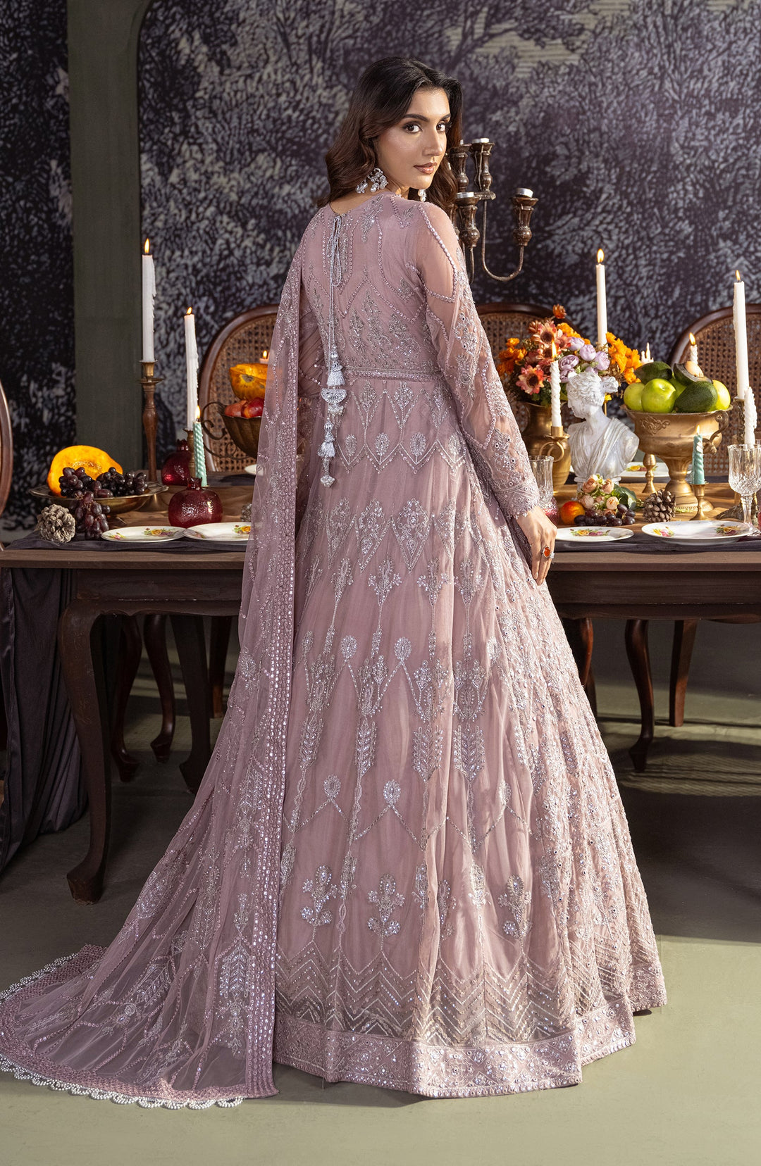 Elegant Sequins Embroidered Net Blouse in Multi Color
