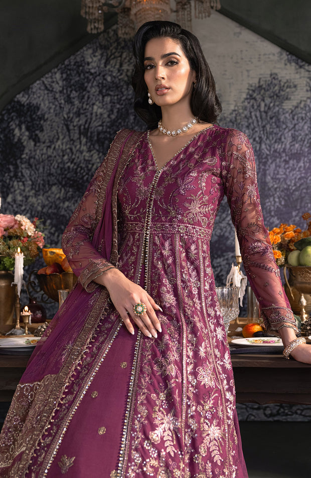 Elegantly Embroidered Tea Pink & Magenta Lehnga Set