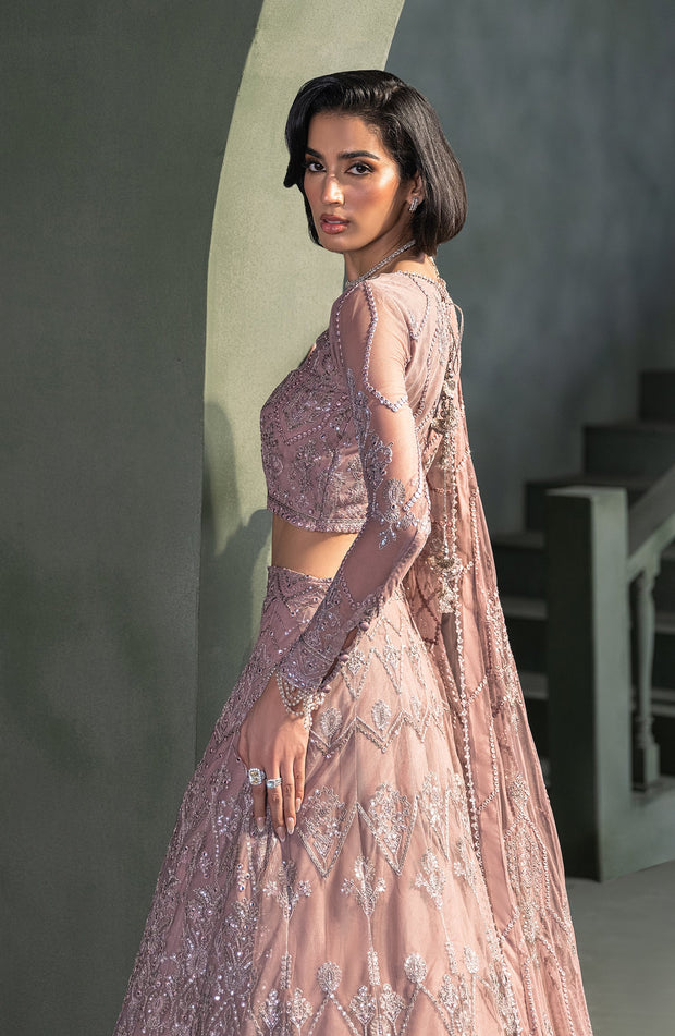 Elegant Sequins Embroidered Net Blouse in Multi Color