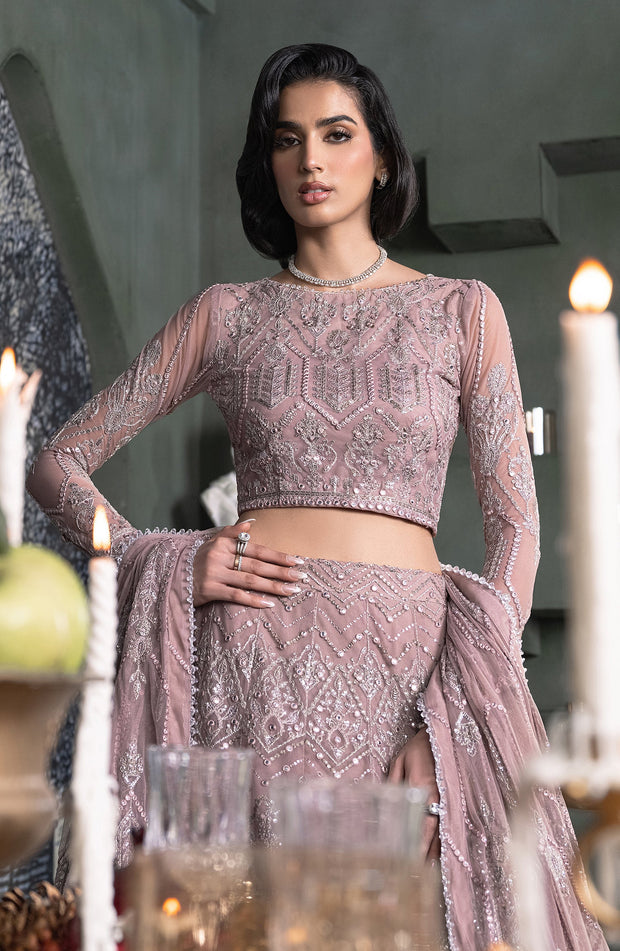 Elegant Sequins Embroidered Net Blouse in Multi Color