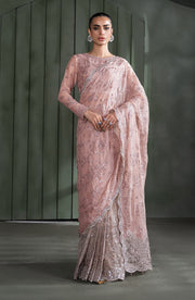 Elegant Sequins Embroidered Chiffon Blouse & Trouser Set