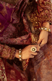 Elegant Watermelon-Pink Pakistani Bridal Dress Ensemble