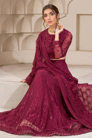 Berria Berry Sequins Embroidered Chiffon Ensemble