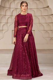 Berria Berry Sequins Embroidered Chiffon Ensemble