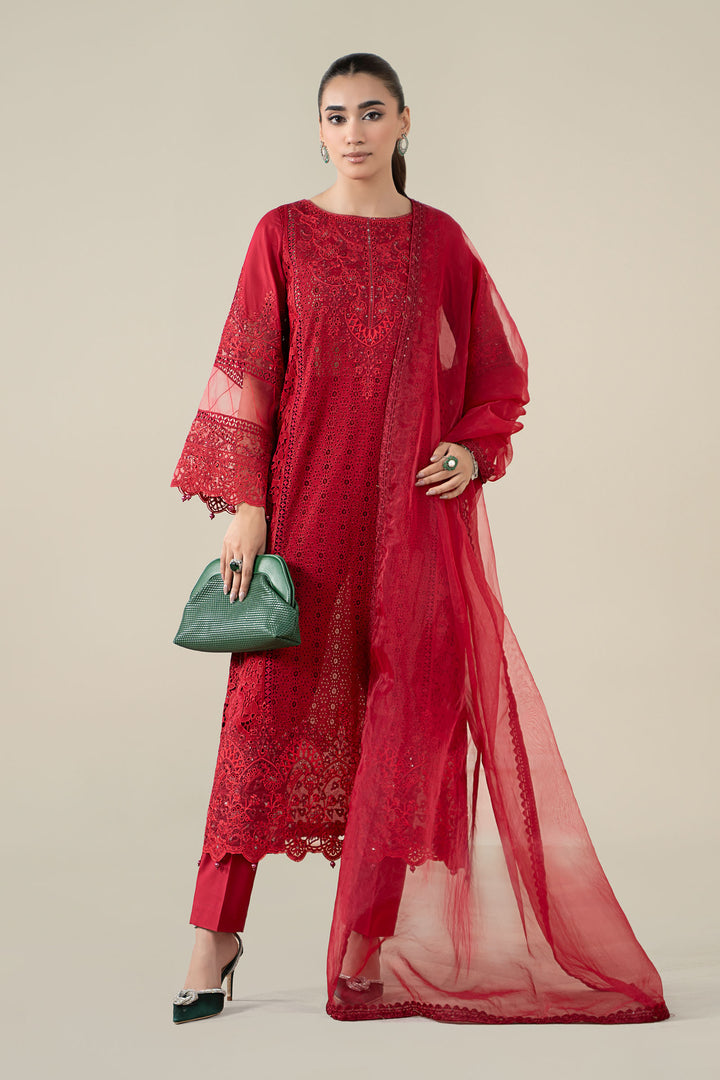 3 Piece Embroidered Lawn Suit Pakistani Party Dress