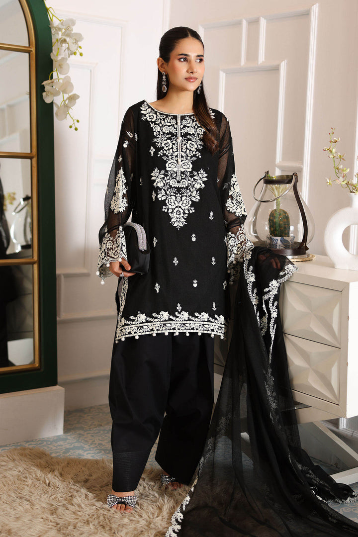 3 Piece Embroidered Cotton Net Suit Pakistani Party Dress