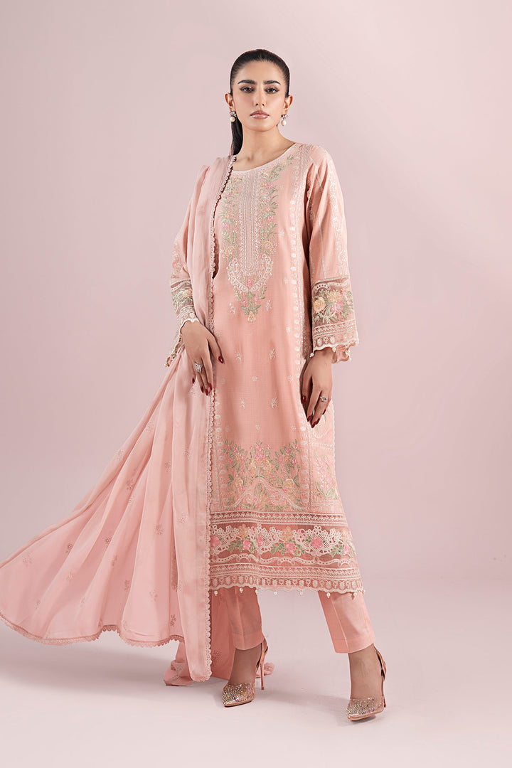 3 Piece Embroidered Dobby Suit Pakistani Party Dress