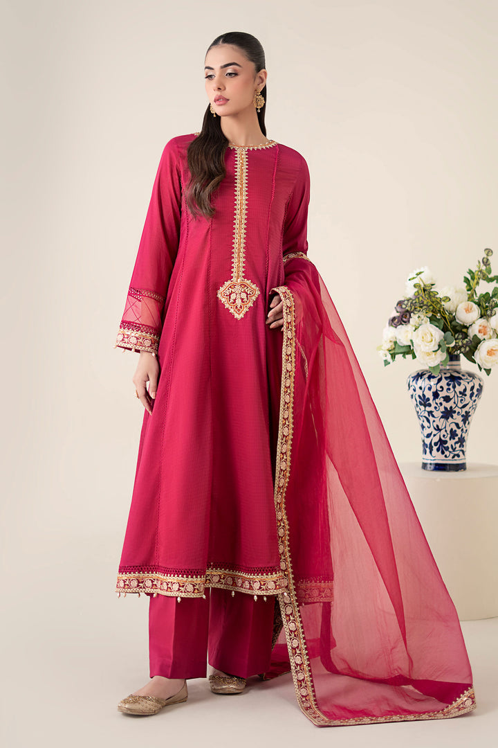 3 Piece Embroidered Dobby Suit Pakistani Party Dress