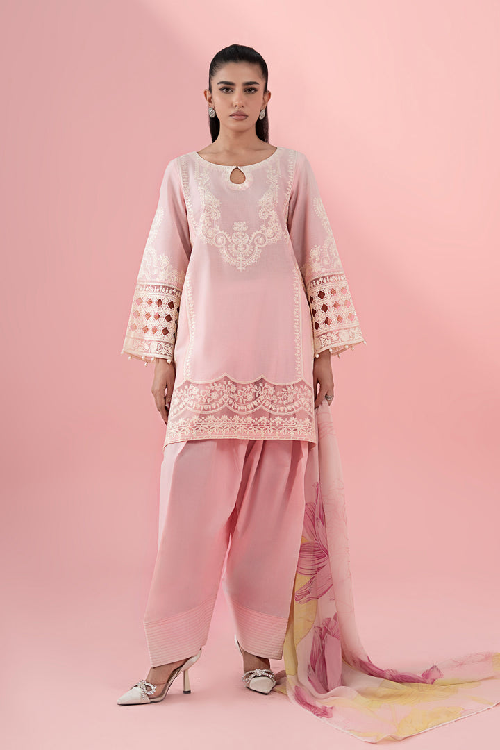 3 Piece Embroidered Dobby Suit Pakistani Party Dress