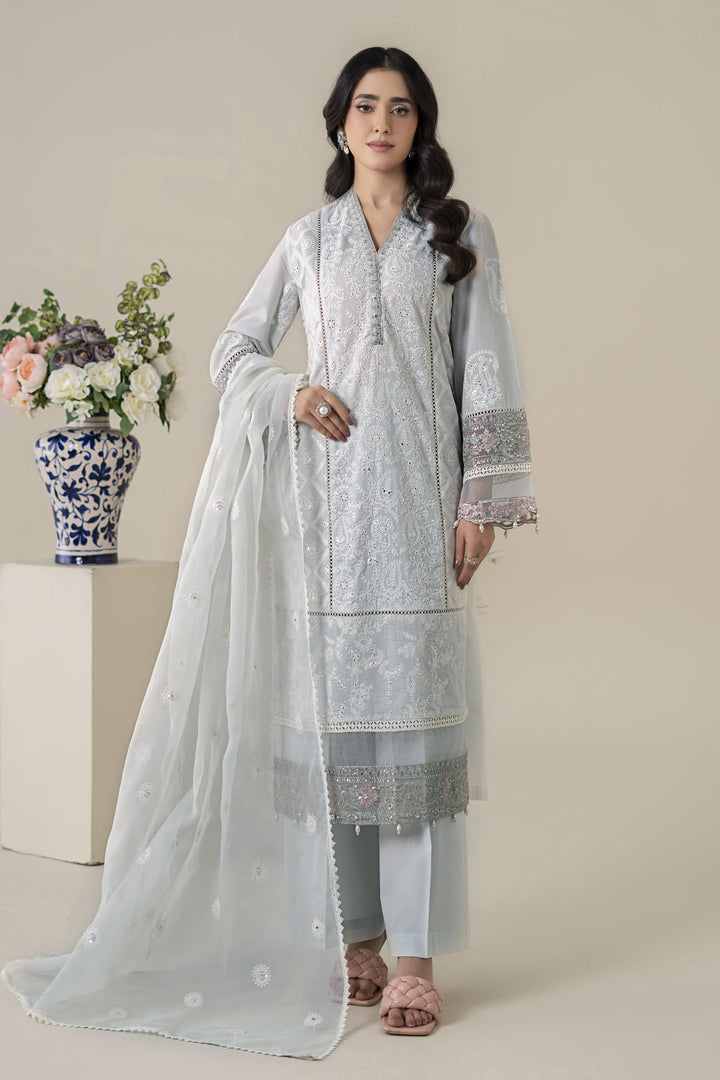 3 Piece Embroidered Lawn Suit Pakistani Party Dress