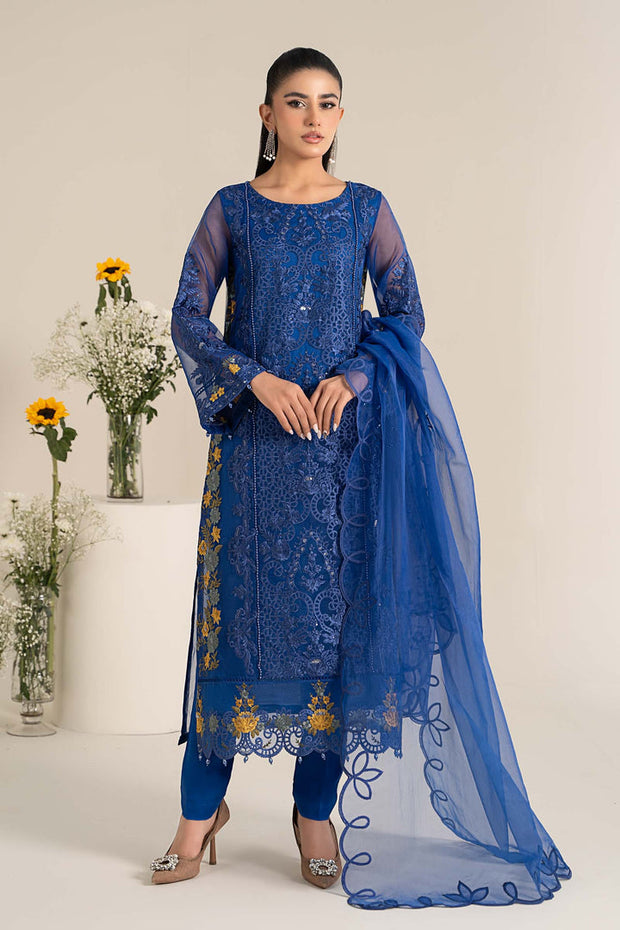 3 Piece Embroidered Organza Suit Pakistani Party Dress