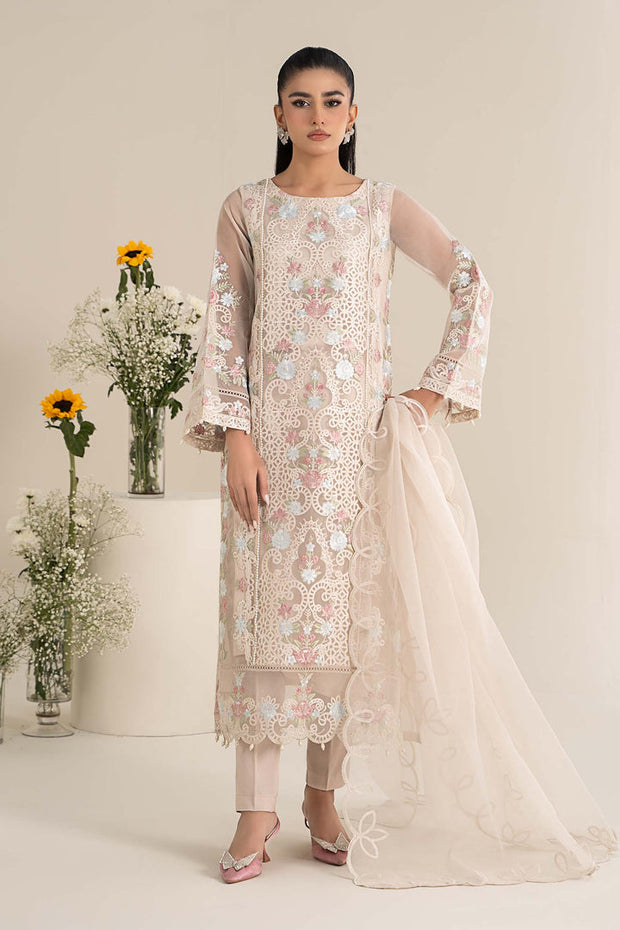 3 Piece Embroidered Organza Suit Pakistani Party Dress