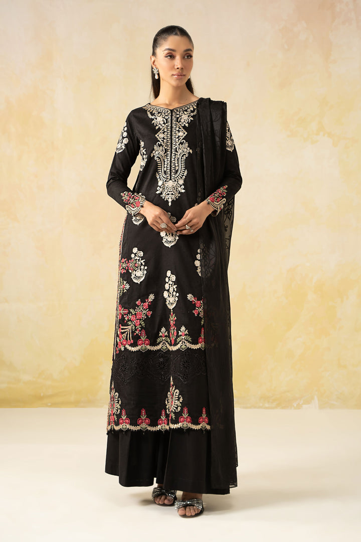 3 Piece Embroidered Self Jacquard Lawn Suit Pakistani Party Dress