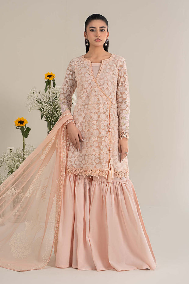 3 Piece Embroidered Polyester Net Suit Pakistani Party Dress