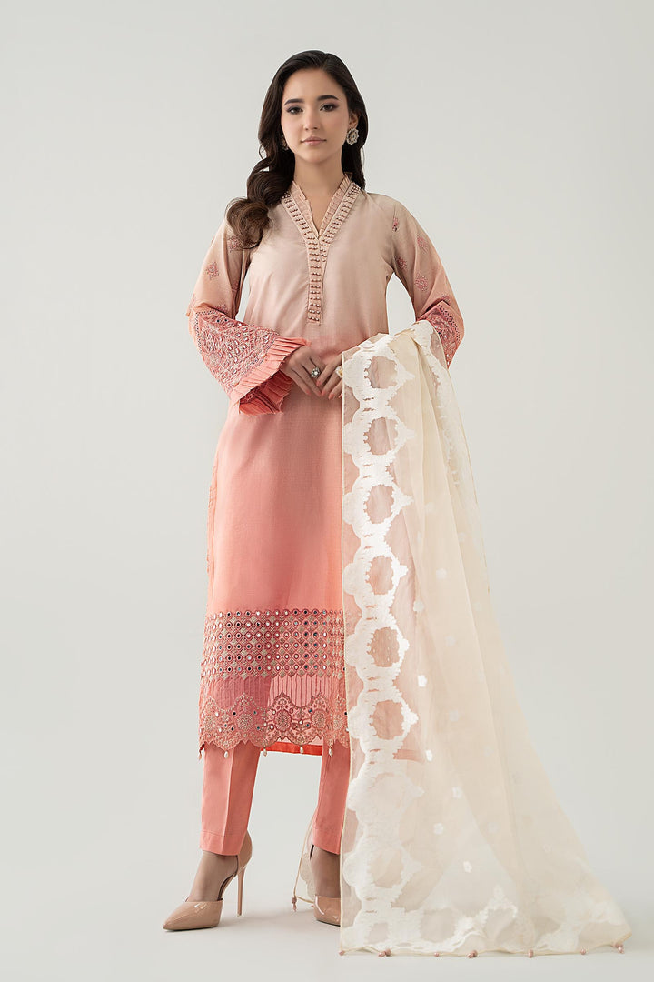 3 Piece Dyed Lawn Suit Pakistani Party Dress