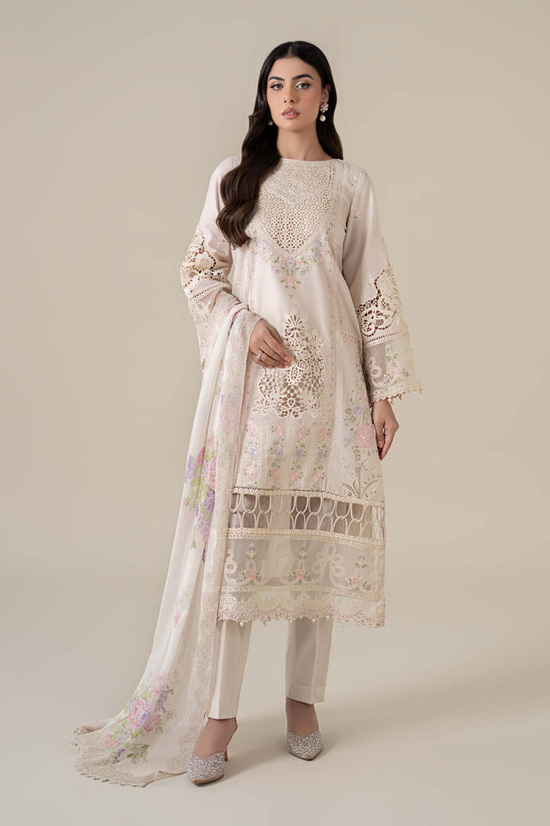 3 Piece Embroidered Dobby Lawn Suit Pakistani Party Dress