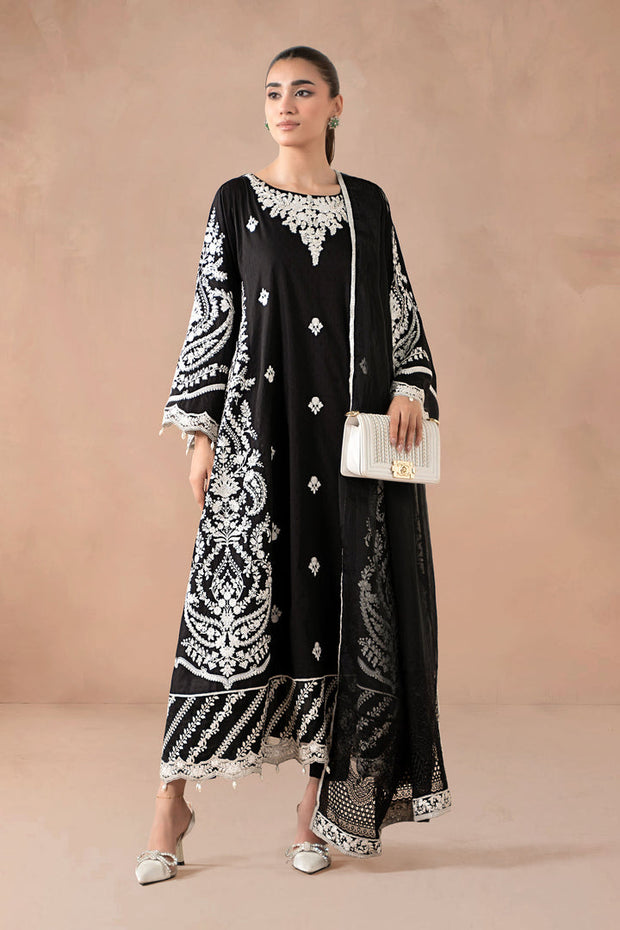 3 Piece Embroidered Self Jacquard Suit Pakistani Party Dress