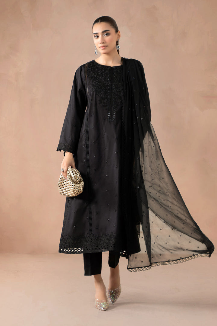 3 Piece Embroidered Self Jacquard Suit Pakistani Party Dress