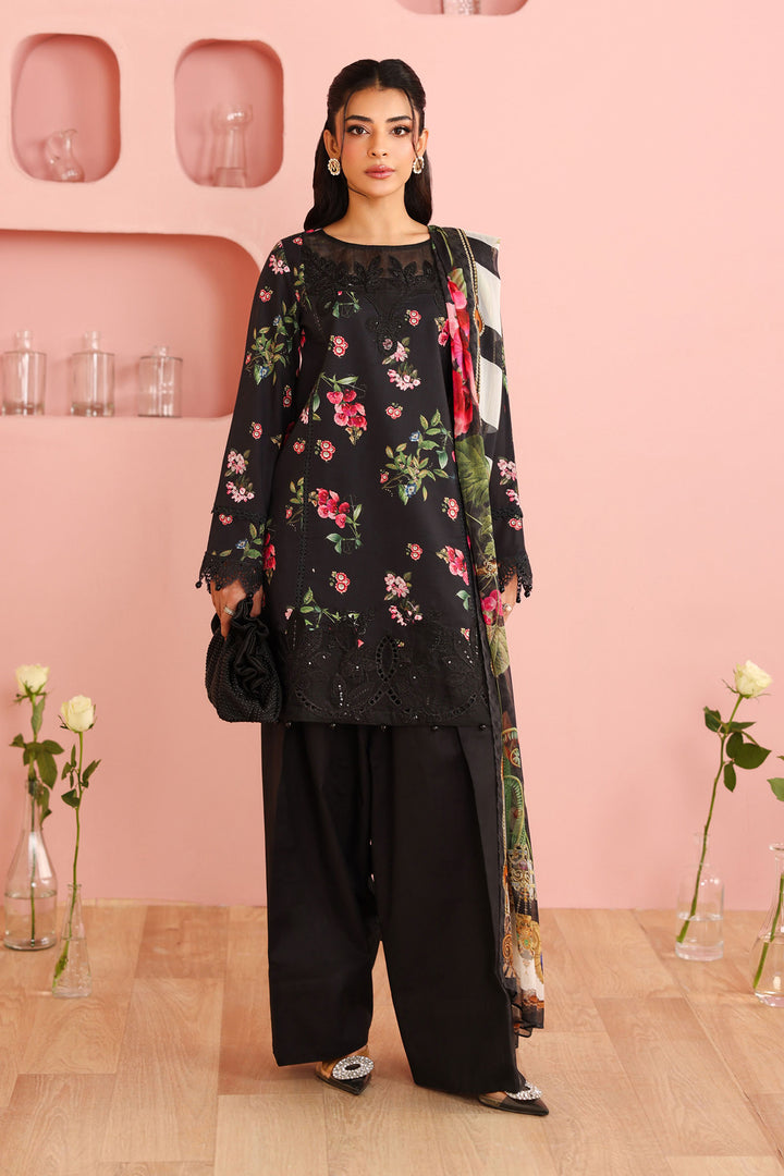 3 Piece Embroidered Cotton Suit Pakistani Party Dress