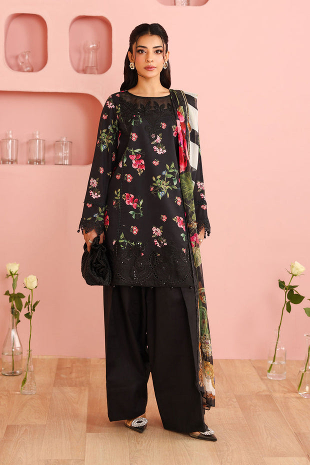 3 Piece Embroidered Cotton Suit Pakistani Party Dress
