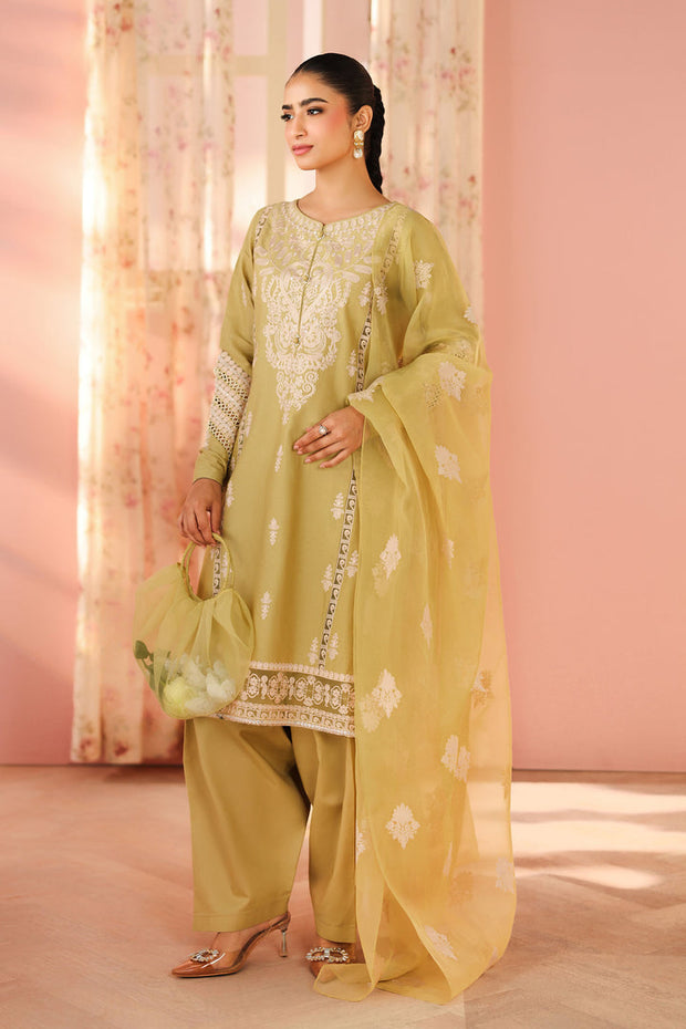 3 Piece Embroidered Dobby Suit Pakistani Party Dress