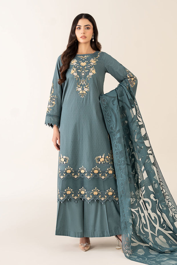 3 Piece Embroidered Dobby Suit Pakistani Party Dress