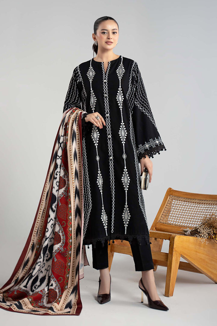 3 Piece Embroidered Khaddar Suit Pakistani Party Dress