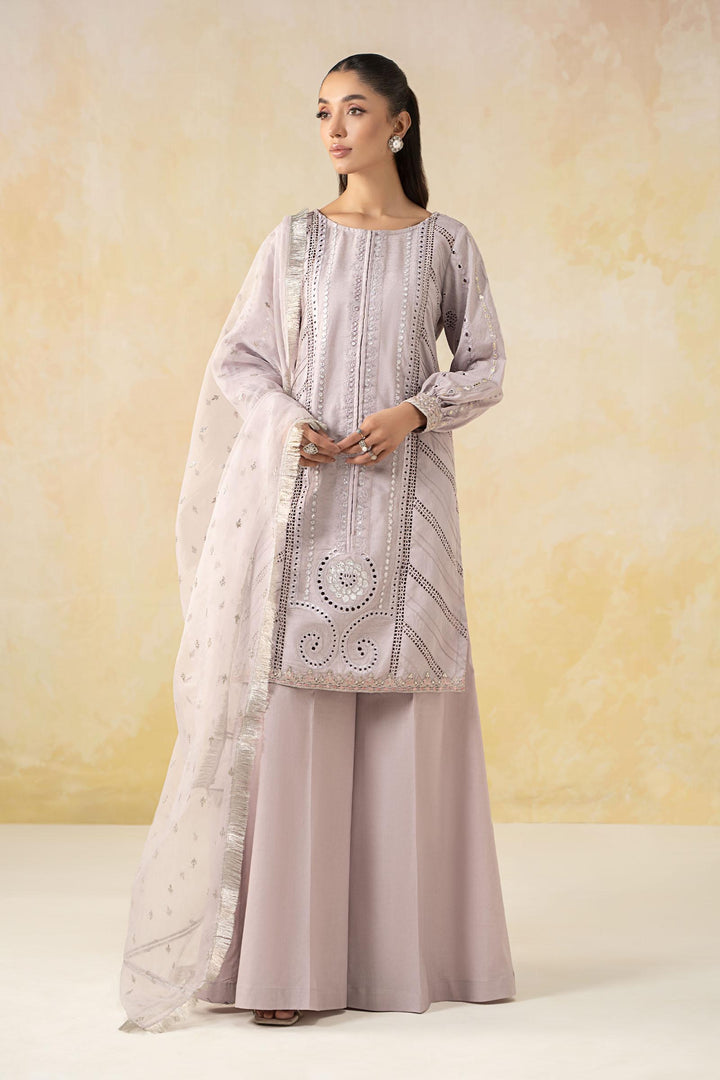 3 Piece Embroidered Dobby Suit Pakistani Party Dress