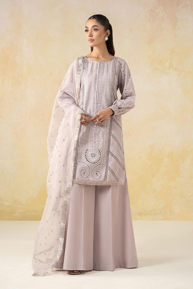 3 Piece Embroidered Dobby Suit Pakistani Party Dress
