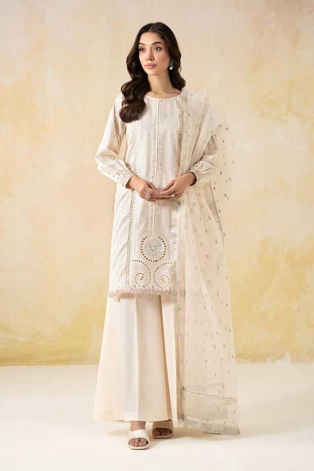 3 Piece Embroidered Dobby Suit Pakistani Party Dress