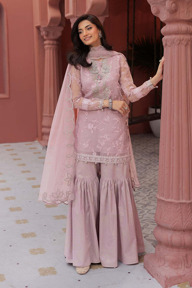 3 Piece Embroidered Cotton Silk Suit Pakistani Party Dress