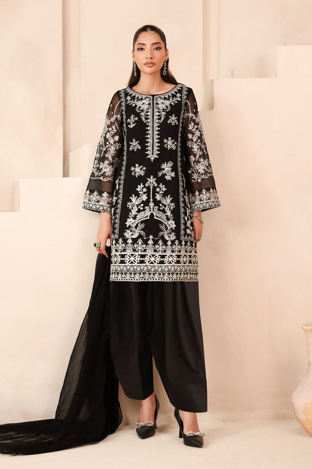 3 Piece Embroidered Cotton Net Suit Pakistani Party Dress