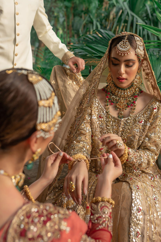 Dress in Royal Frock and Lehenga Style