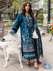 Elegant Berry Blue Embellished Pakistani Salwar Kameez Dupatta Salwar Suit