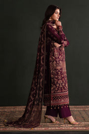 Elegant Burgundy Embroidered Pakistani Salwar Kameez Dupatta