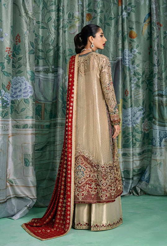 Elegant Embellished Pakistani Wedding Dress in Premium Tissue