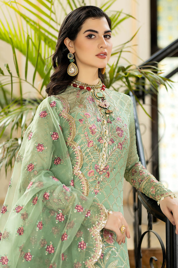 Embroidered Pakistani Salwar Kameez in Premium Chiffon – Nameera by Farooq