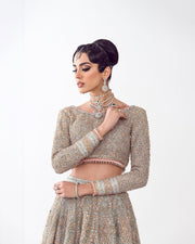 Elegant Lehenga Choli and Dupatta Bridal Wedding Dress