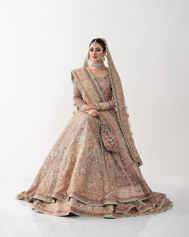 Elegant Lehenga Choli Dupatta Pink Bridal Wedding Dress